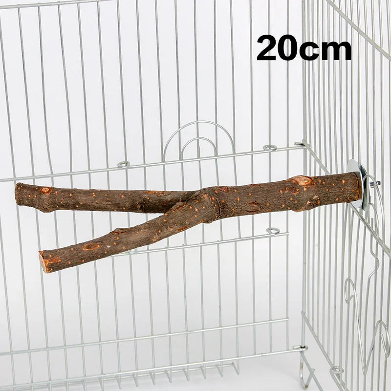 Natural Wood Bird Perch – Cage Branch Stand (15cm / 20cm / 30cm)