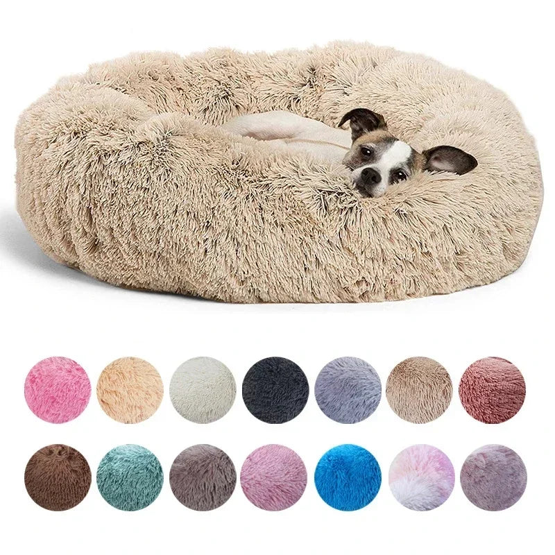 Cozy Round Pet Bed – Ultra-Soft Plush for Dogs & Cats (40–90 cm)