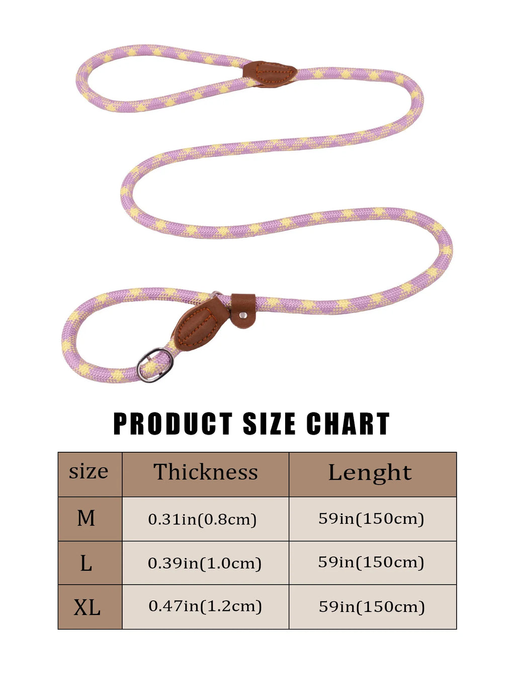 Non-Slip Braided Nylon Dog Leash – Heavy Duty, No-Pull for Small, Medium & Large Dogs | M/L/XL