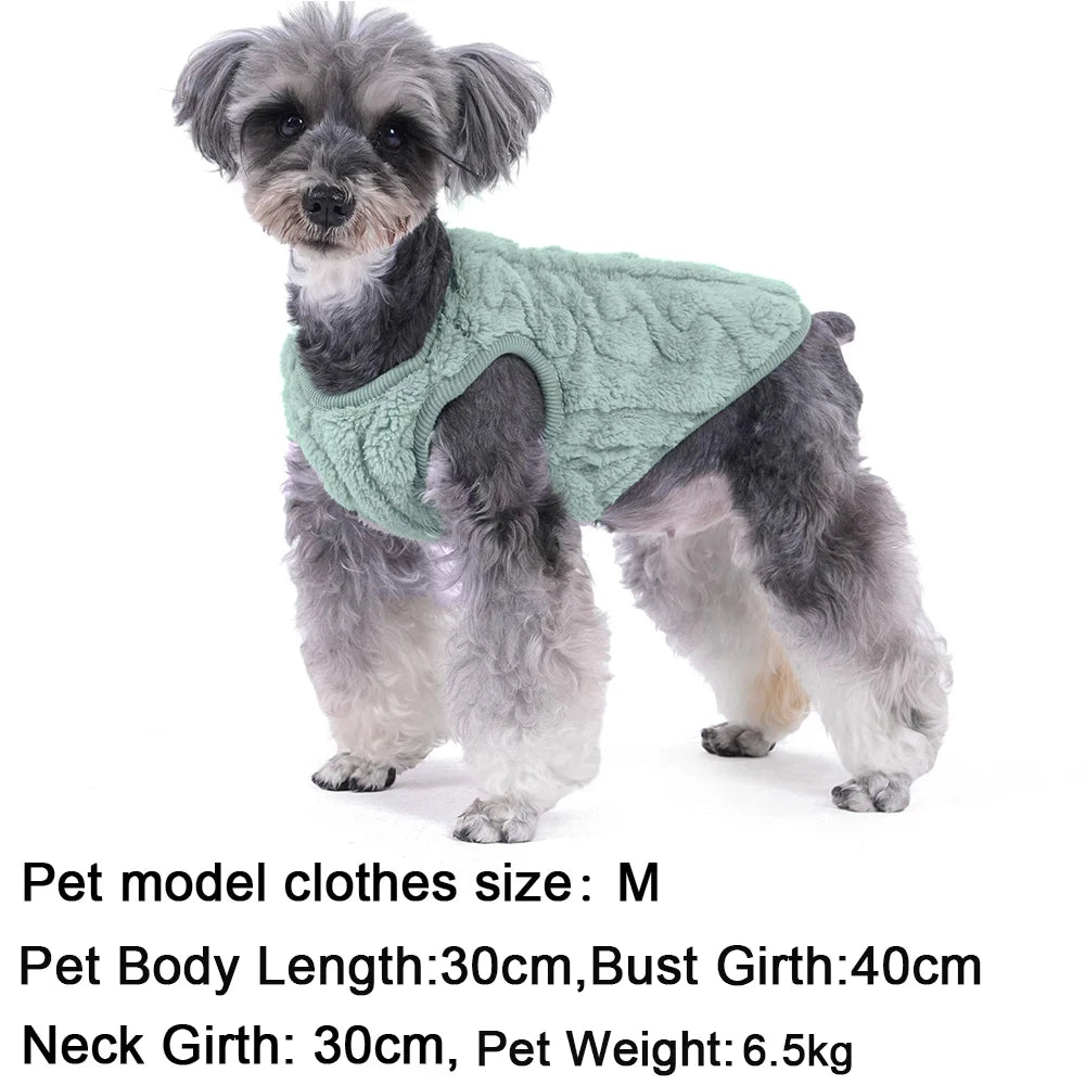 Soft Fleece Pet Sweater – Warm Autumn & Winter Vest for Small Dogs & Cats