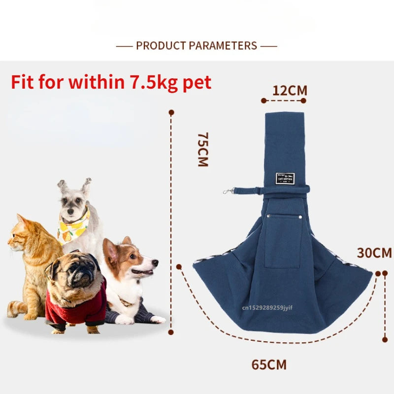 Pet Sling Carrier Bag – Hands-Free Shoulder Bag for Small Dogs & Cats