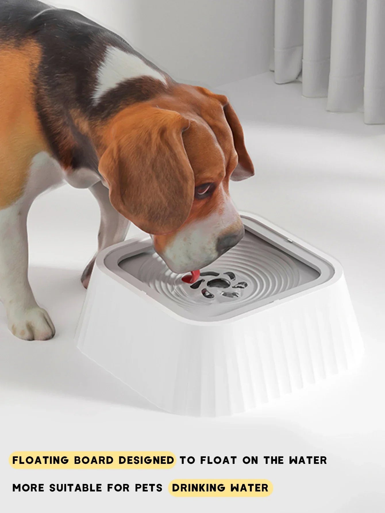 Anti-Splash Dog Water Bowl with Floating Plate – Slow Feeder, No-Spill, Clean Drinking | 22cm