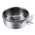 Stainless Steel Bird Feeder Bowl with Cage Clip