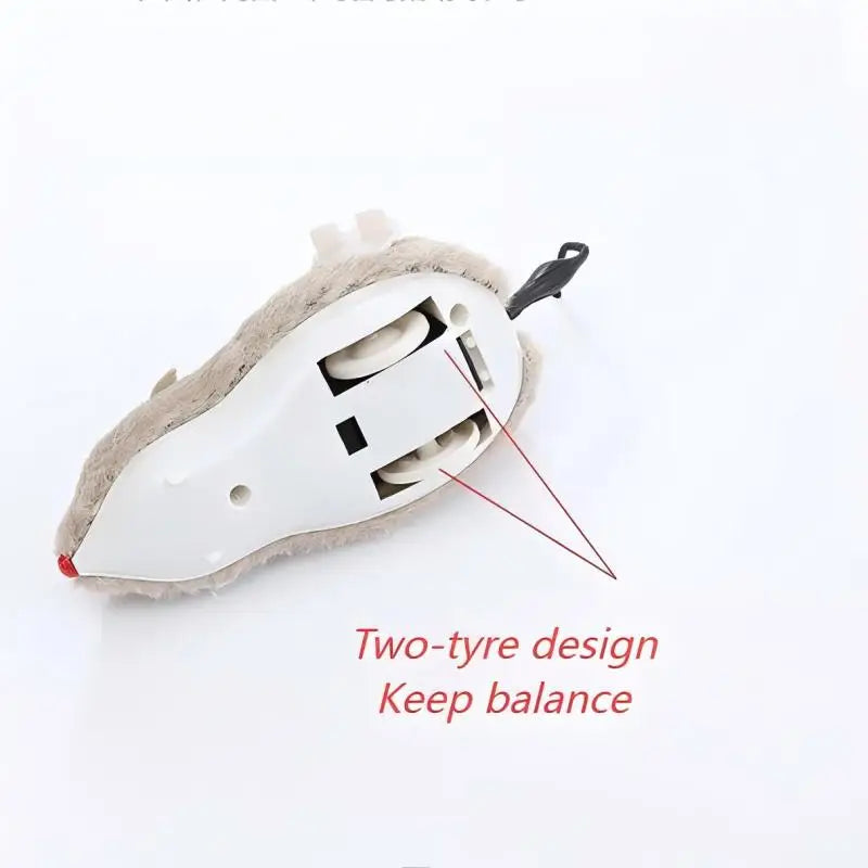 Wind-Up Plush Mouse Toy for Cats – Lifelike Running Rat for Interactive Play