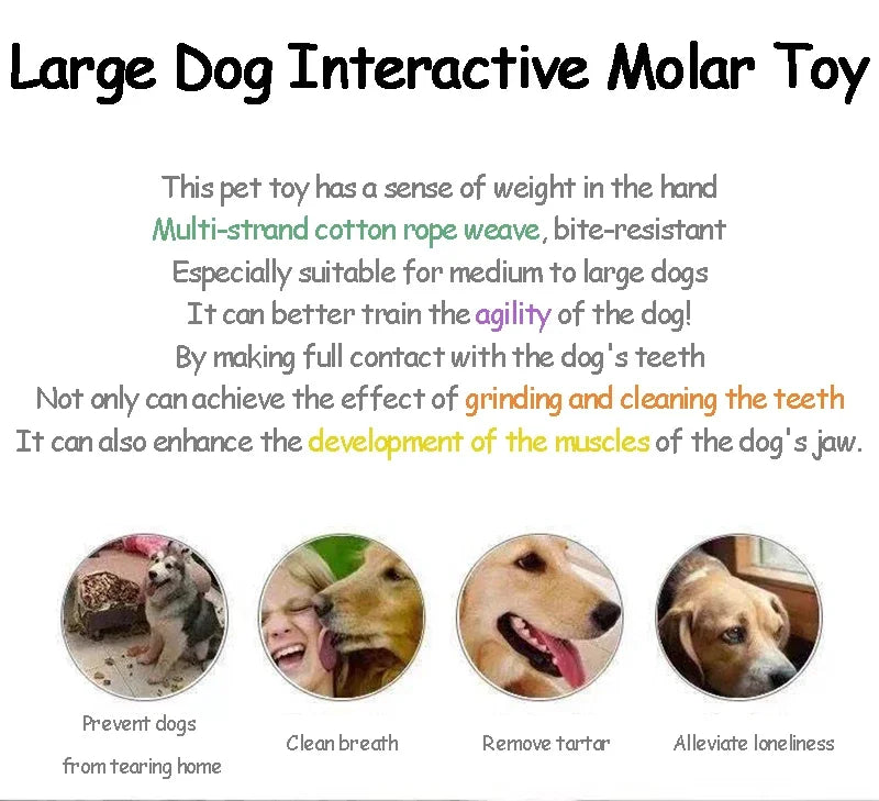 Cotton Rope Dog Toy – Chew & Tug Toy for Puppies & Dogs