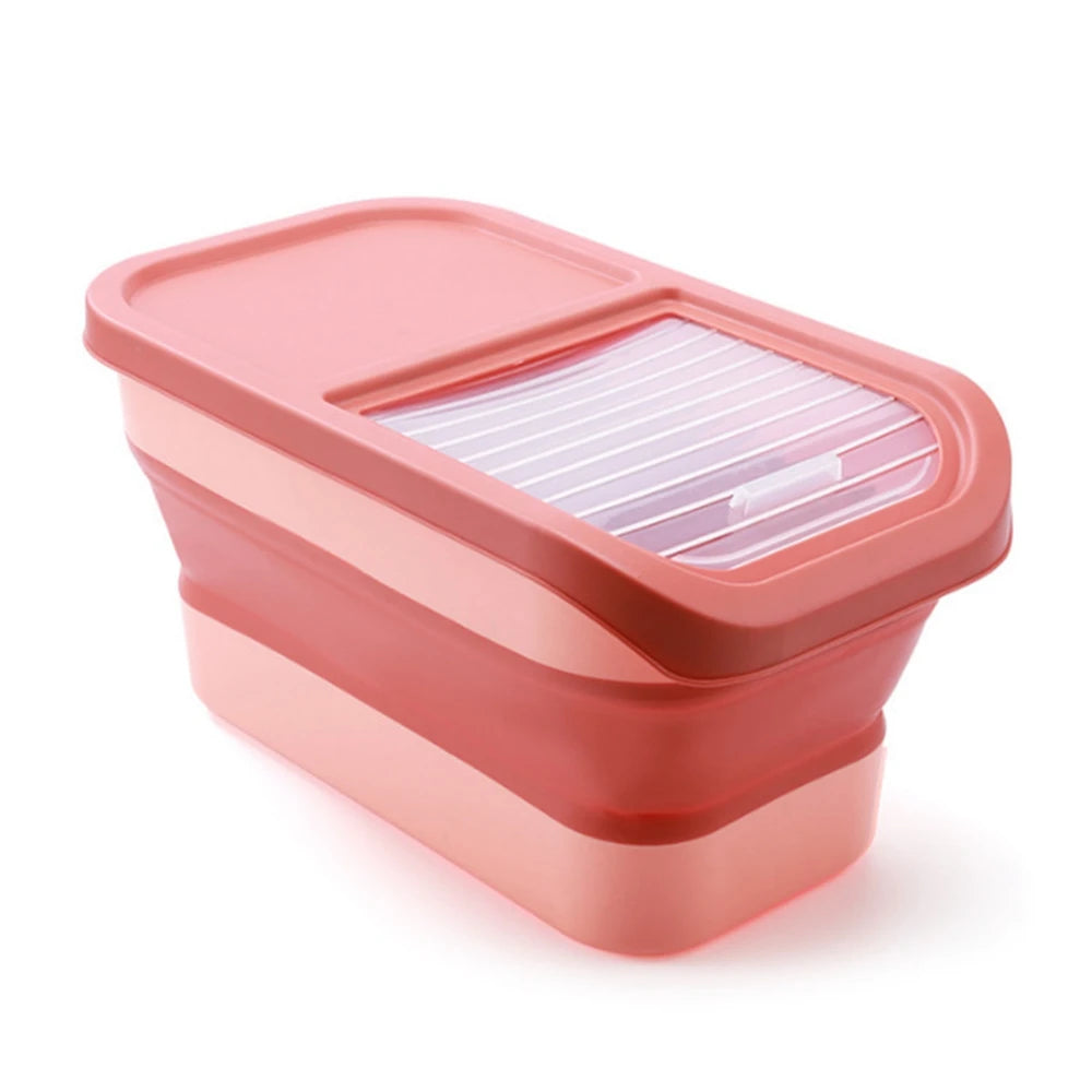 Collapsible Pet Food Storage Container – Airtight & Space-Saving (13 / 33 LB)