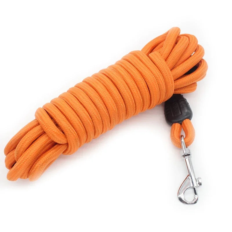 Heavy Duty Long Training Dog Leash – Multi-Layer Braided Nylon Recall Lead | 5M / 10M / 15M for Medium & Large Dogs