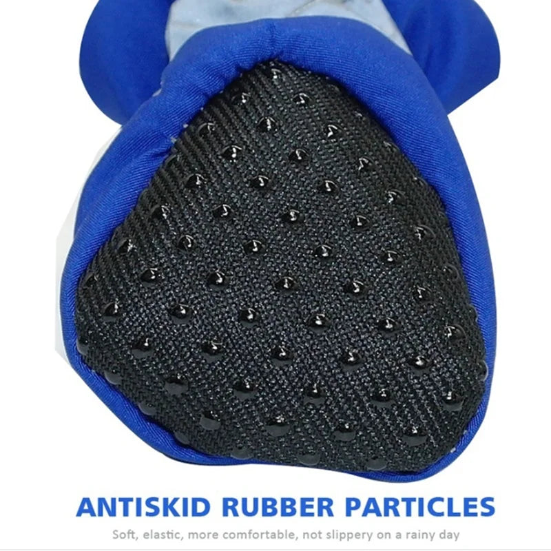 Waterproof Dog Boots – Anti-Slip Rain Shoes for Small Dogs & Cats (4-Pack)