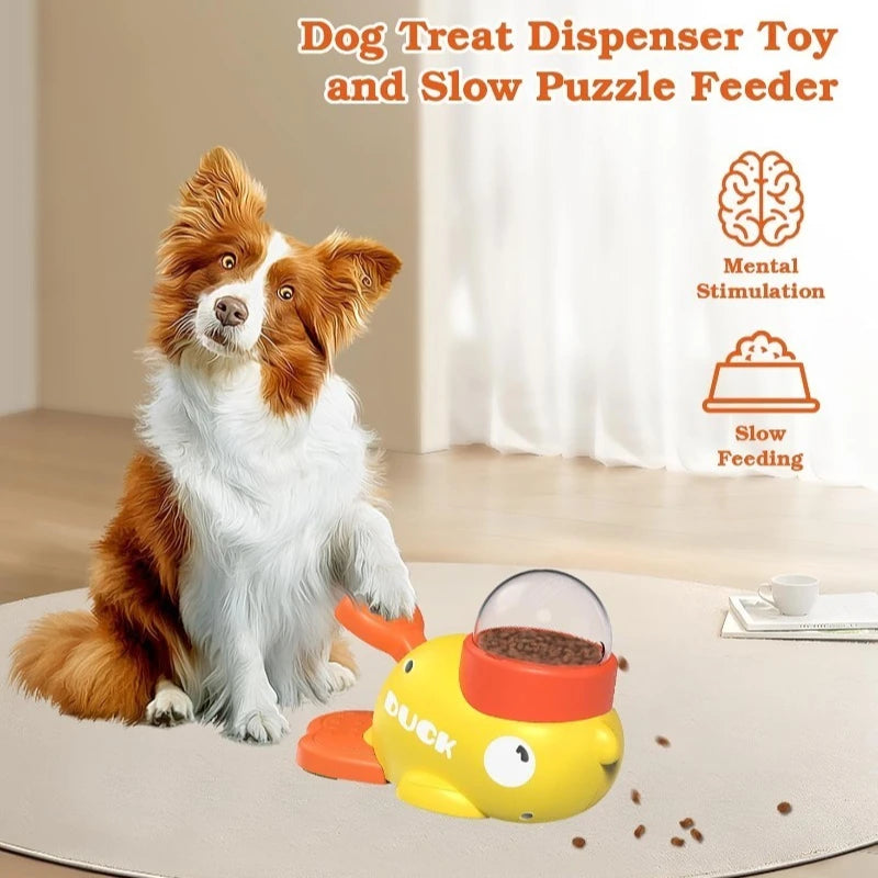 Duck Puzzle Treat Dispenser – Interactive Slow Feeder & Training Toy for Dogs | No Battery
