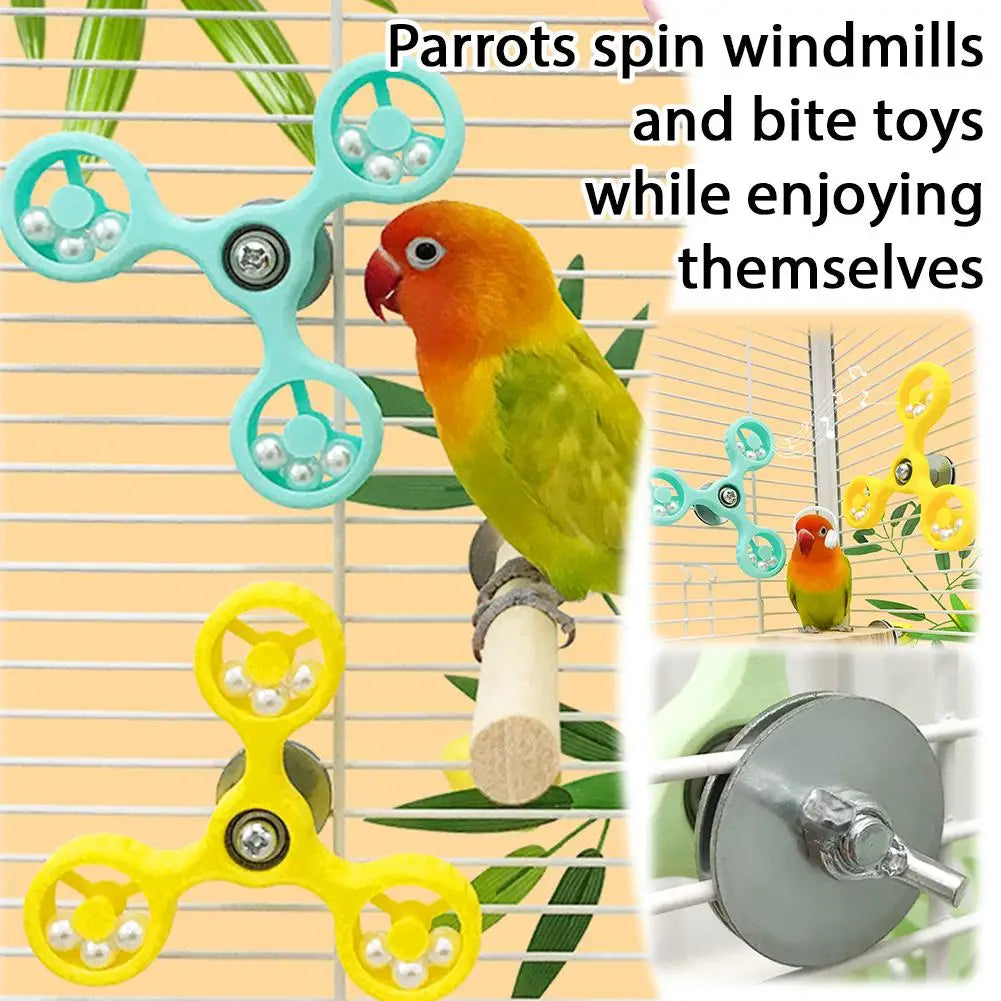 Interactive Parrot Windmill Chewing Toy – Mental Stimulation & Entertainment