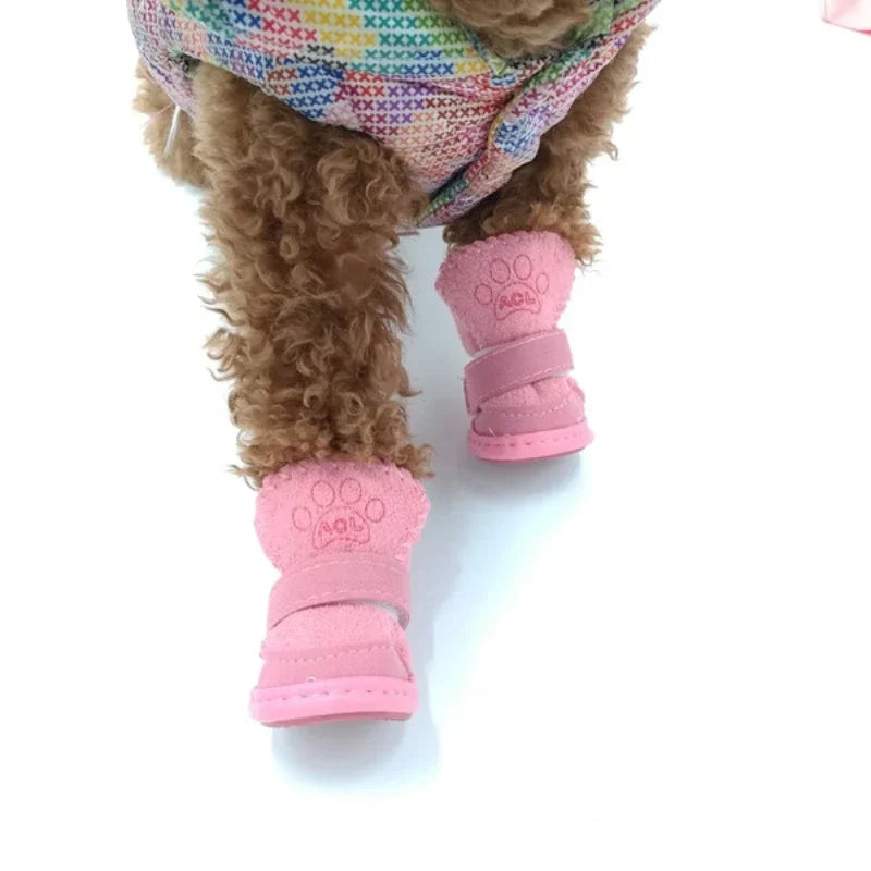 CozyPaws – Plush Winter Dog Boots with Anti-Slip Sole