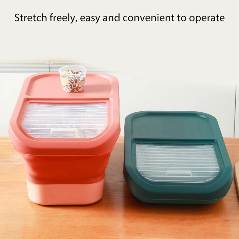 Collapsible Pet Food Storage Container – Airtight & Space-Saving (13 / 33 LB)