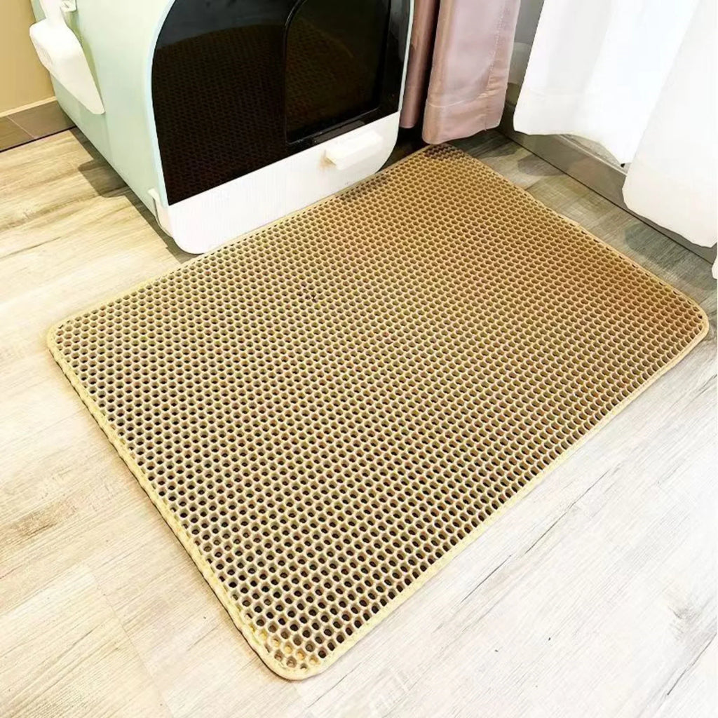 Double-Layer Cat Litter Mat – Waterproof, Non-Slip & Washable