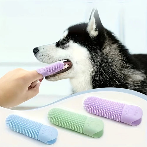 360° Silicone Finger Toothbrush for Dogs & Cats – Gentle Dental Cleaning for All Breeds