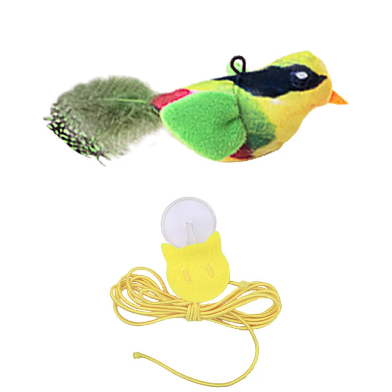 Catnip Bird Plush Toy – Lifelike Feathered Cat Teaser for Kittens & Cats