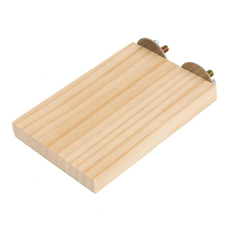 Natural Wood Bird Perch Stand & Platform Toy – 3 Sizes