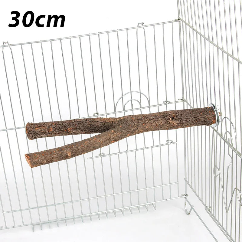 Natural Wood Bird Perch – Cage Branch Stand (15cm / 20cm / 30cm)