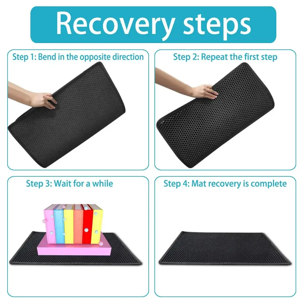 Double-Layer Waterproof Cat Litter Mat – Non-Slip, Washable & Easy to Clean
