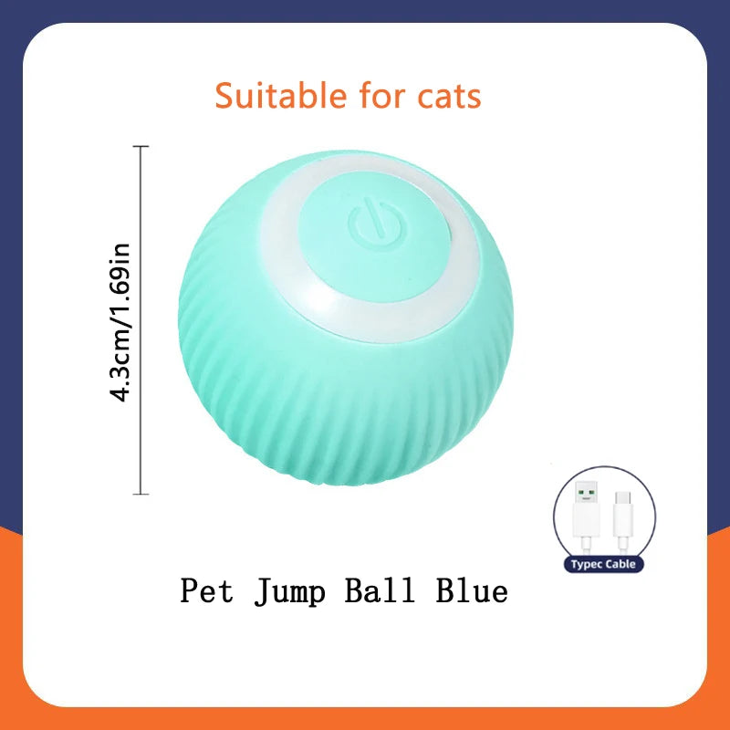 Smart Interactive Pet Ball – USB Rechargeable Auto-Moving Toy for Dogs & Cats