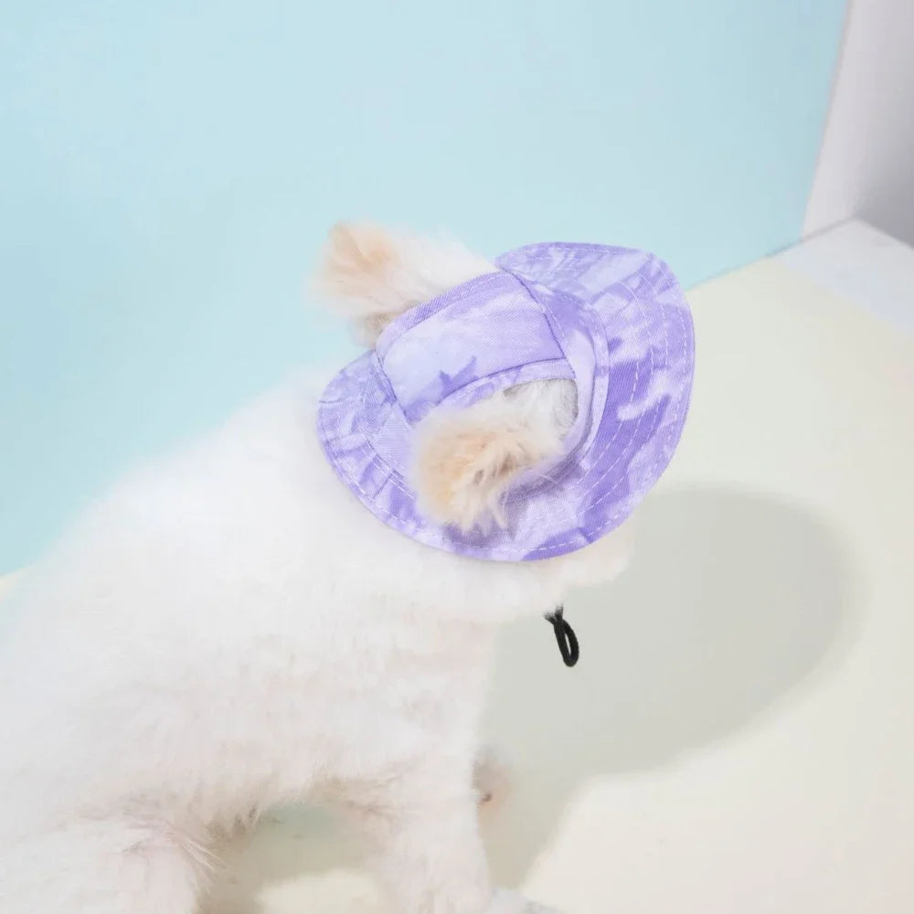 Adjustable Cotton Baseball Cap for Dogs & Cats – Sun Protection Pet Hat