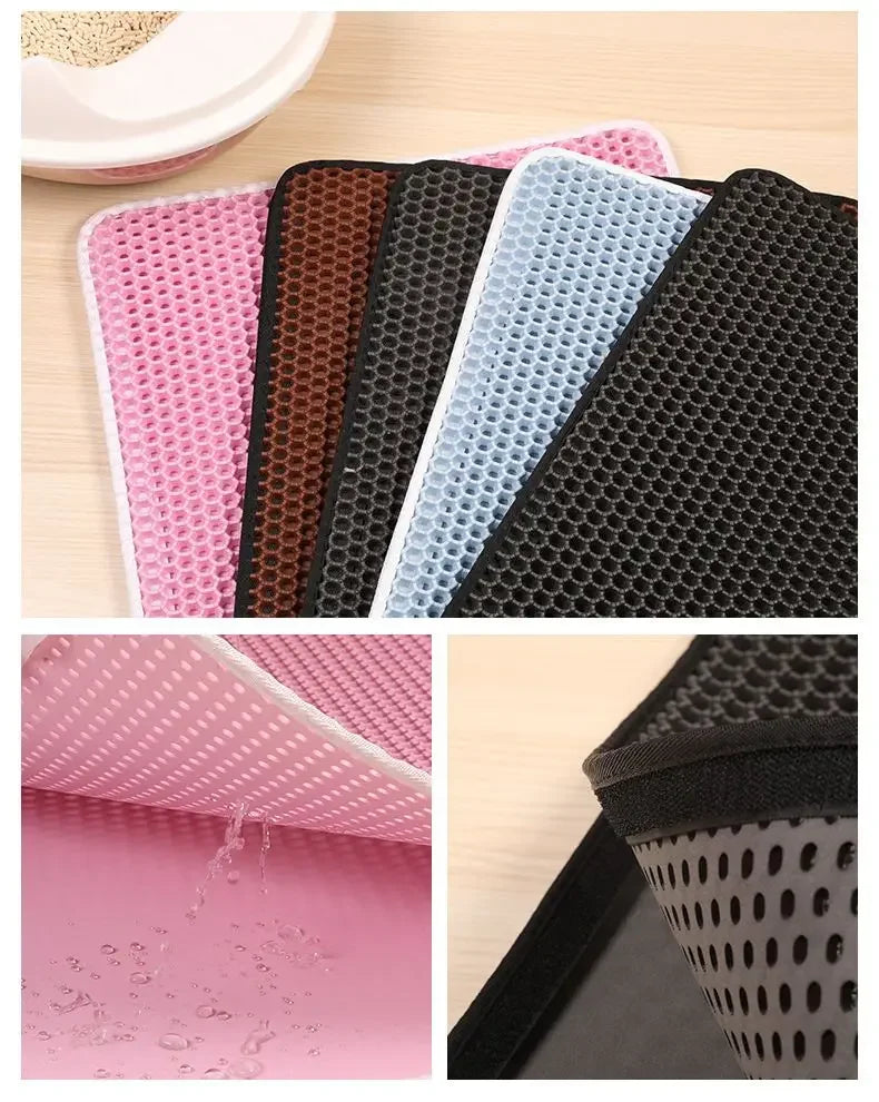 Double-Layer Waterproof Cat Litter Mat – Non-Slip, Washable & Easy to Clean