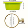 Bird Cage Bath & Feeding Bowl Set with Secure Mounting Ring