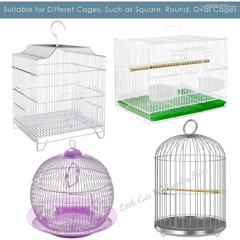 Bird Cage Seed Catcher Net Cover – Stretchy Mesh Skirt for Parrots & Small Birds