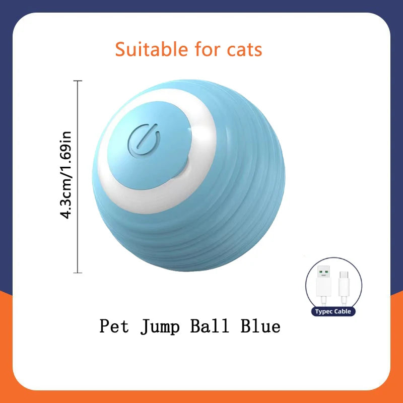 Smart Interactive Pet Ball – USB Rechargeable Auto-Moving Toy for Dogs & Cats