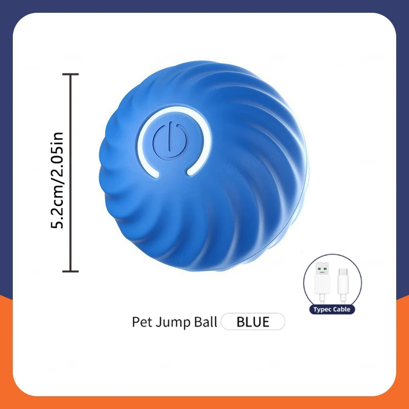 Smart Interactive Pet Ball – USB Rechargeable Auto-Moving Toy for Dogs & Cats