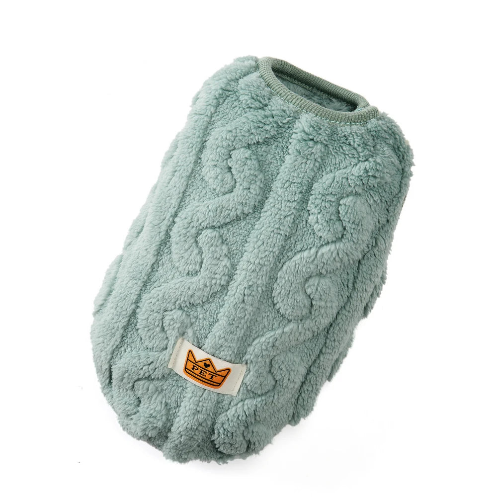 Soft Fleece Pet Sweater – Warm Autumn & Winter Vest for Small Dogs & Cats