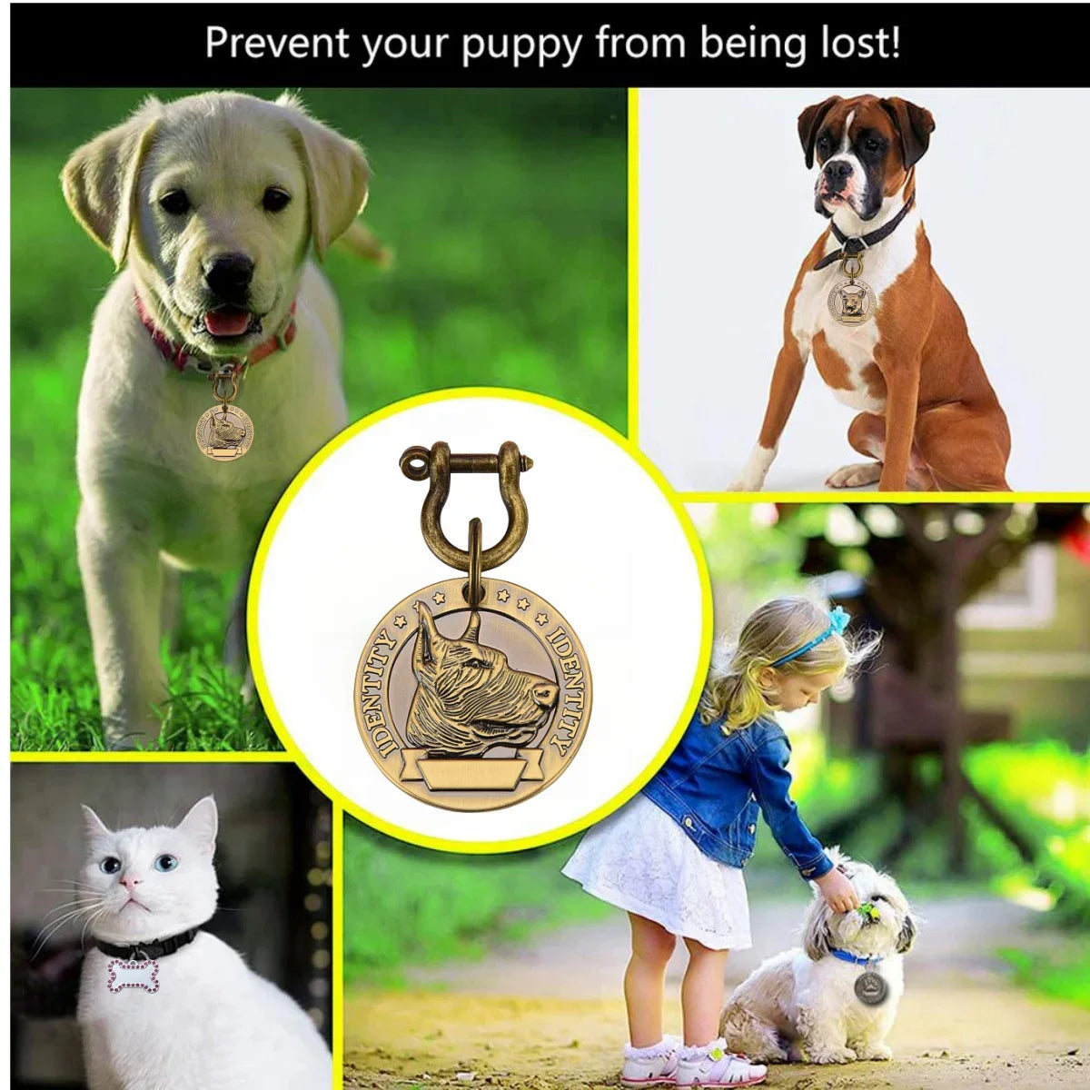 Personalized Engraved Pet ID Tag – Custom Name & Phone for Dogs & Cats