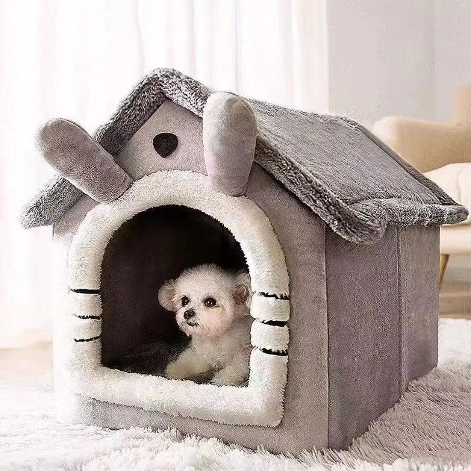 Cozy Pet House Bed – Removable & Washable | Dogs & Cats