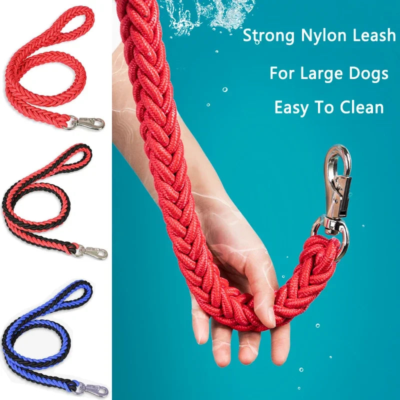 Heavy-Duty Braided Nylon Dog Leash – Strong & Durable for All Dog Sizes | S/M/L/XL
