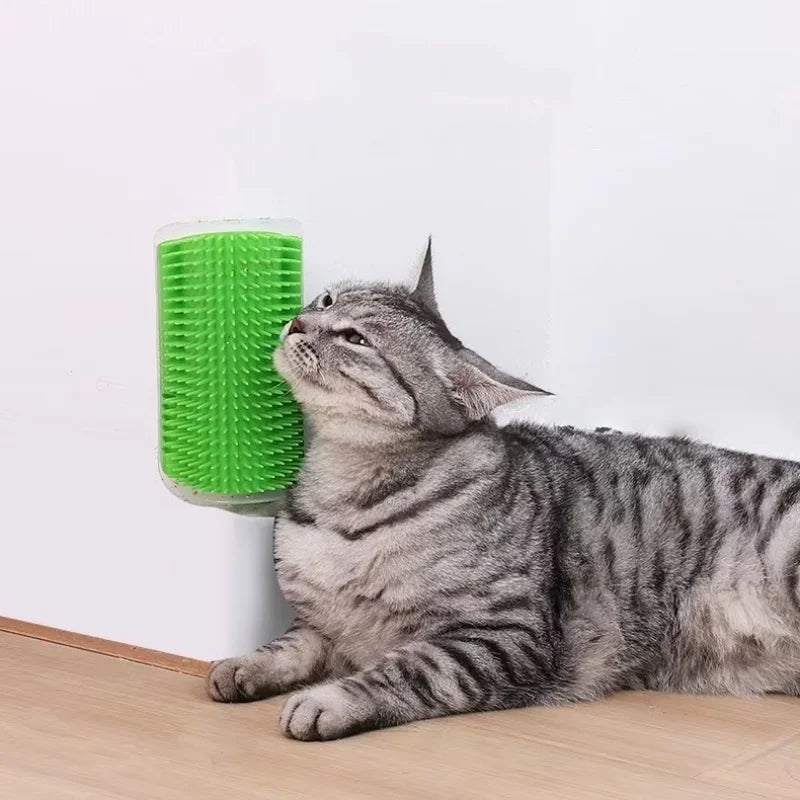 Cat Corner Grooming Brush – Self-Cleaning Massage & Hair Removal Comb