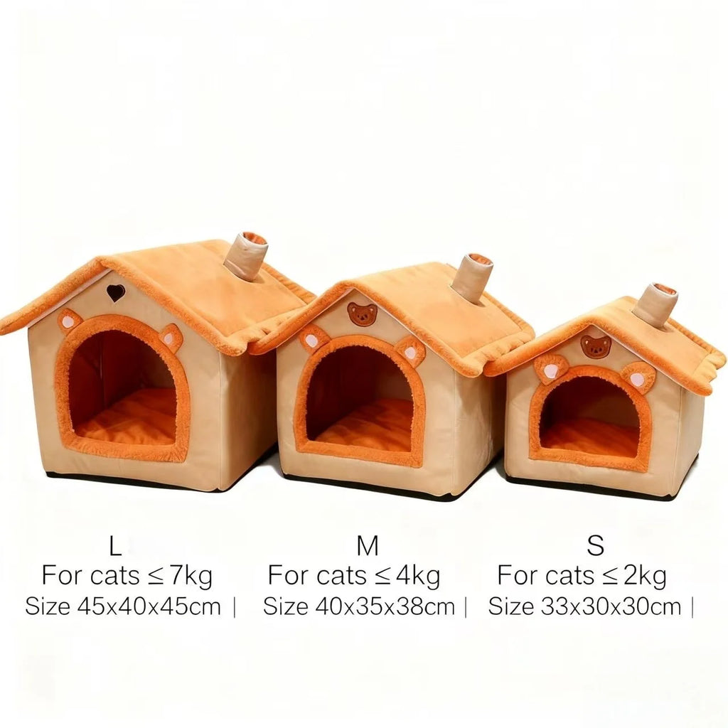 Cozy Pet House Bed – Removable & Washable | Dogs & Cats