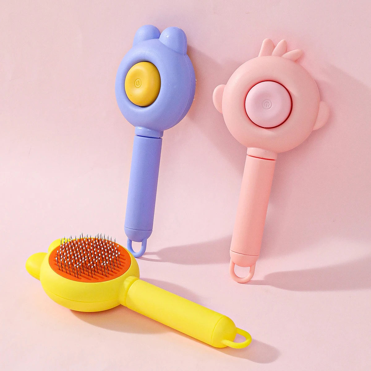Self-Cleaning Pet Grooming Comb – One-Click Hair Removal & Massage for Cats & Dogs