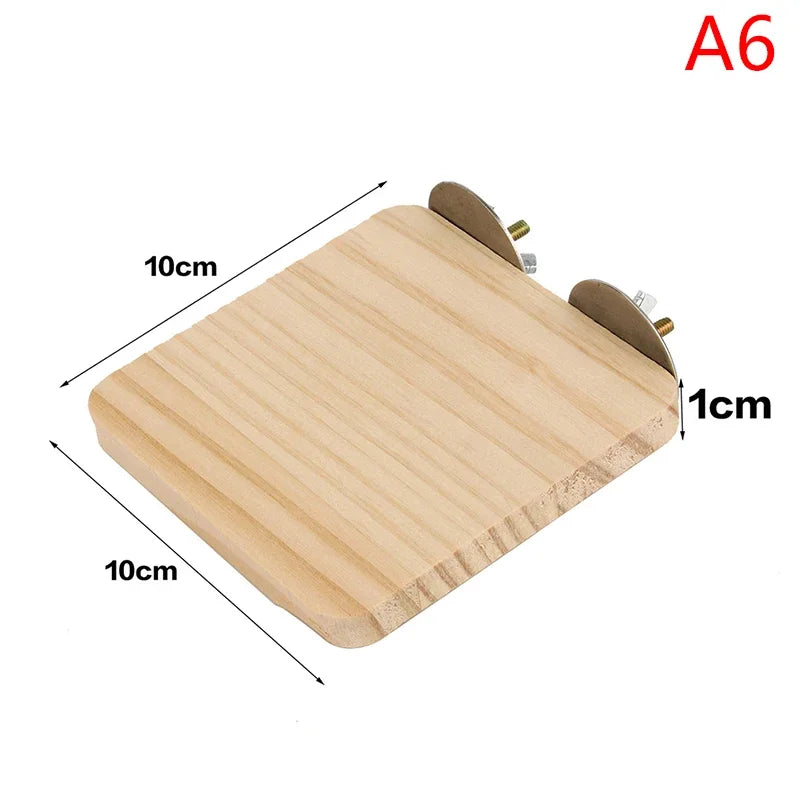 Natural Wood Bird Perch Stand & Platform Toy – 3 Sizes