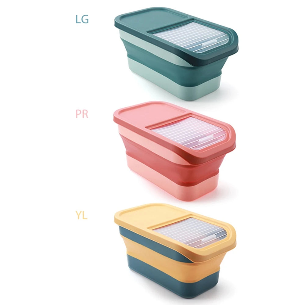 Collapsible Pet Food Storage Container – Airtight & Space-Saving (13 / 33 LB)