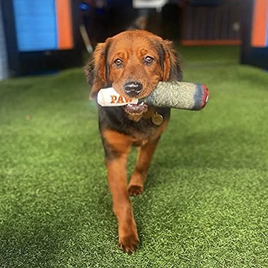 Cigar Design Plush Squeaky Dog Toy – Interactive Chew Toy for Small & Medium Dogs