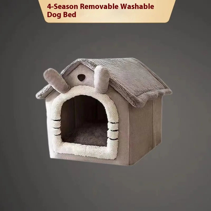 Cozy Pet House Bed – Removable & Washable | Dogs & Cats