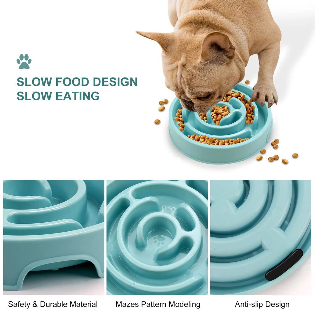 Non-Slip Slow Feeder Bowl for Dogs – Durable & Suitable for All Sizes