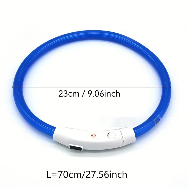 LED Dog Collar – USB Rechargeable Luminous Safety Collar for Night Walks