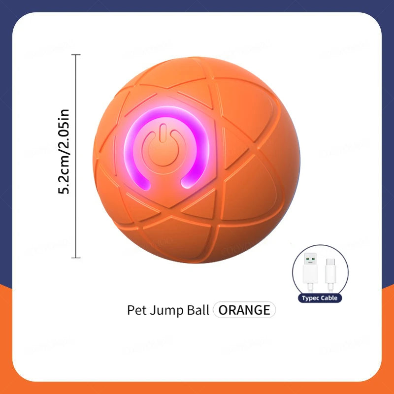 Smart Interactive Pet Ball – USB Rechargeable Auto-Moving Toy for Dogs & Cats
