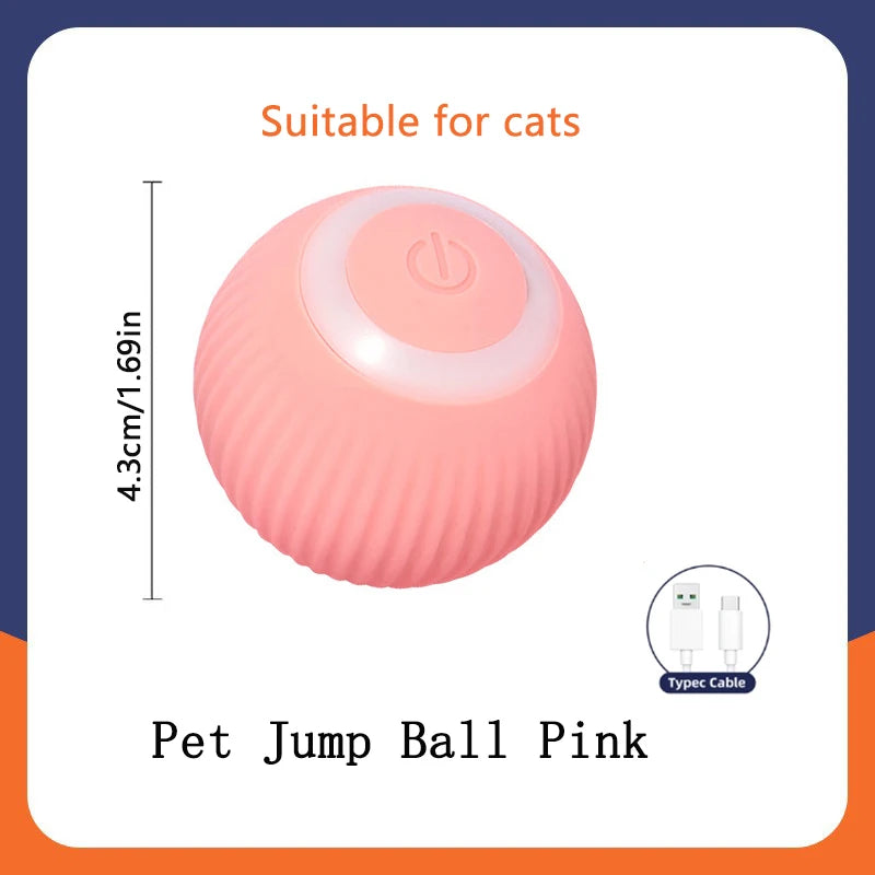 Smart Interactive Pet Ball – USB Rechargeable Auto-Moving Toy for Dogs & Cats