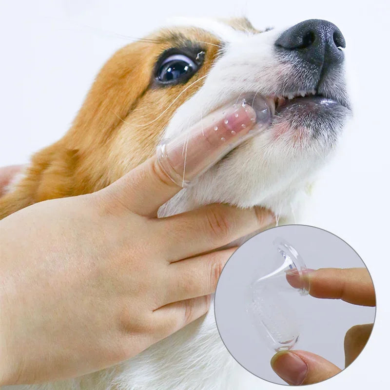 Pet Finger Toothbrush – Silicone Teeth Cleaner for Dogs