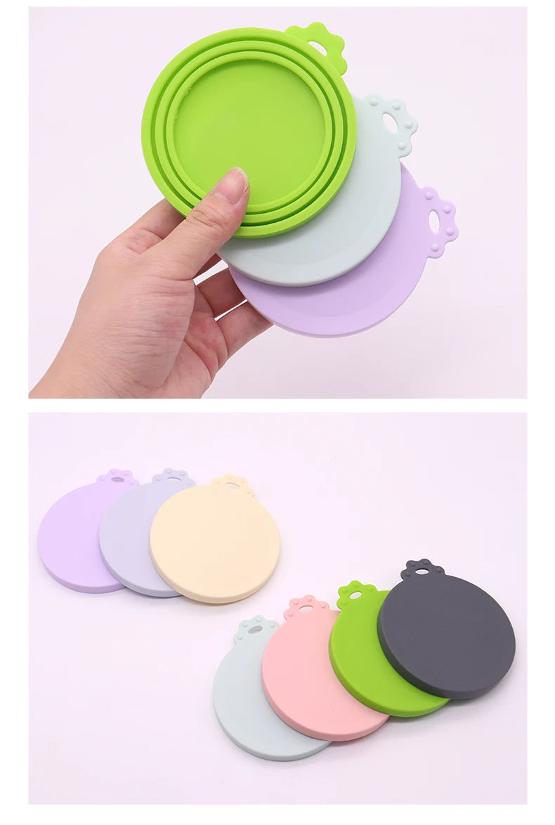 Reusable Silicone Pet Can Lid – BPA-Free Food Cover for Dog & Cat Cans