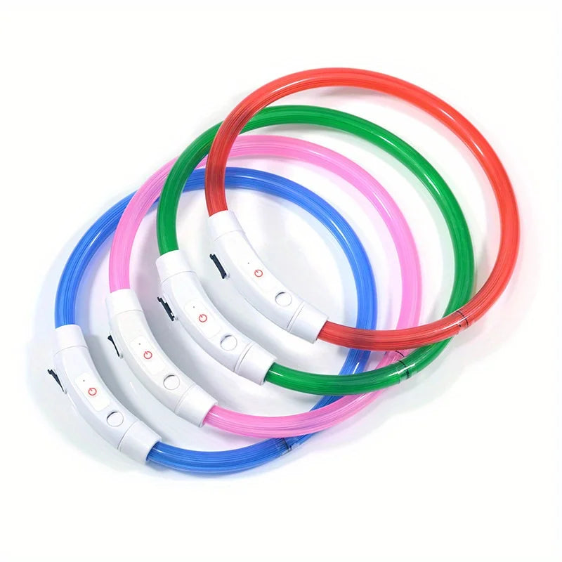 LED Dog Collar – USB Rechargeable Luminous Safety Collar for Night Walks