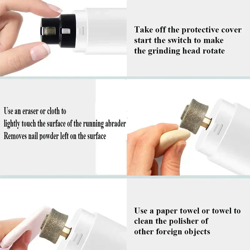 Electric Pet Nail Grinder – Rechargeable USB with LED Light