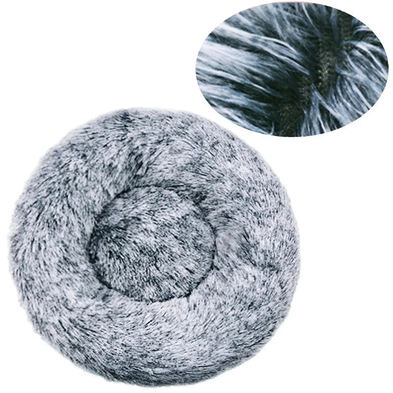 Cozy Round Pet Bed – Ultra-Soft Plush for Dogs & Cats (40–90 cm)