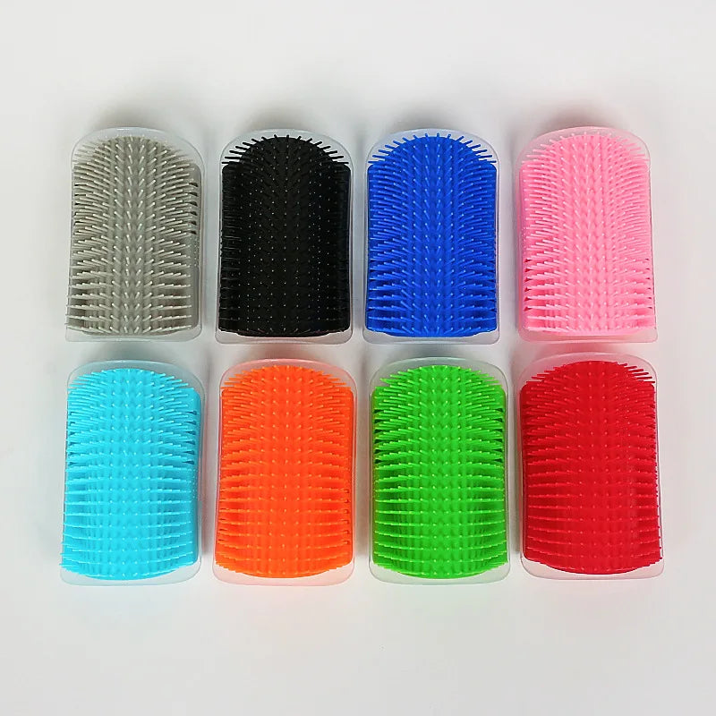Cat Corner Grooming Brush – Self-Cleaning Massage & Hair Removal Comb